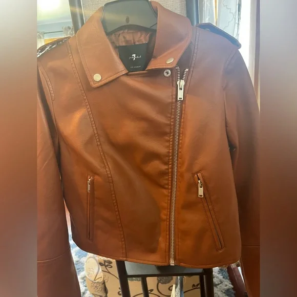 7 For All ManKind- faux leather jacket - Picture 8 of 10